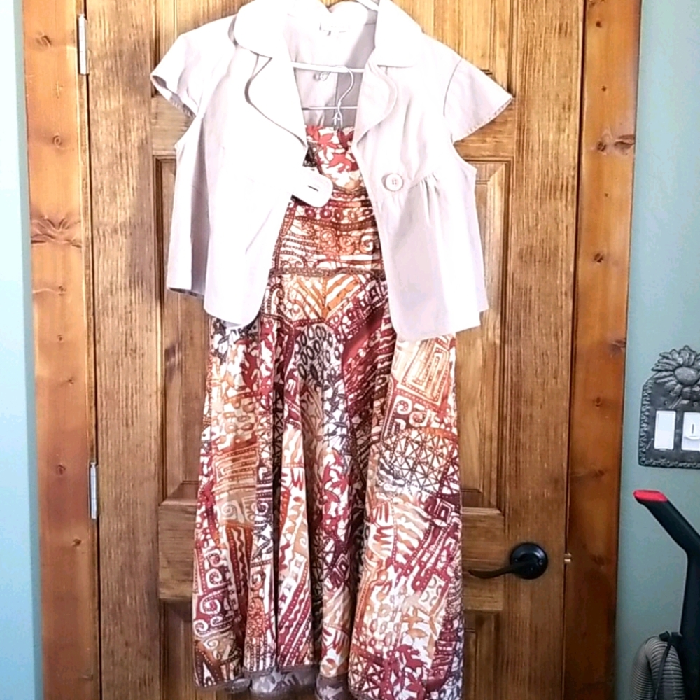 Long skirt with jacket